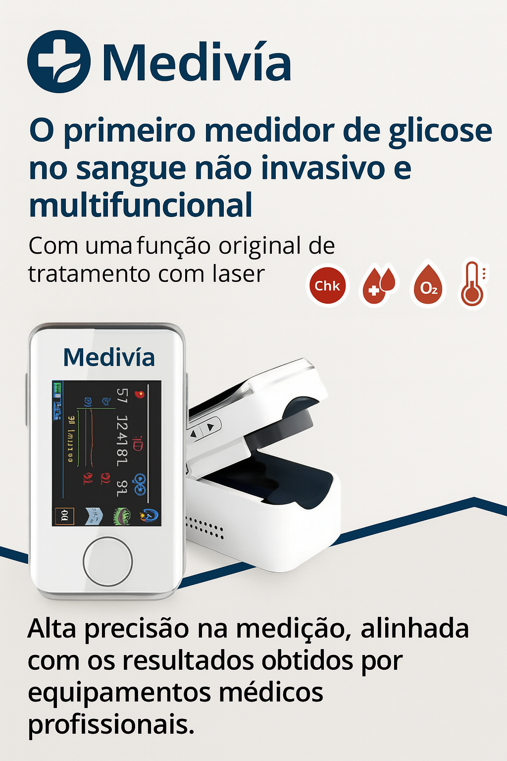 KIT PROMOCIONAL: Medidor de glicose no sangue multifuncional + Tensiómetro eletrónico - OFERTA LIMITADA!