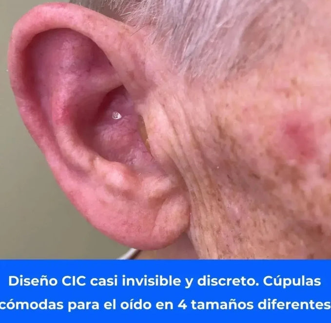 Micro CIC Aparelhos Auditivos Recarregáveis (Par)